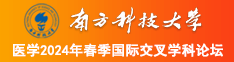 舔鸡巴操B网站视频南方科技大学医学2024年春季国际交叉学科论坛